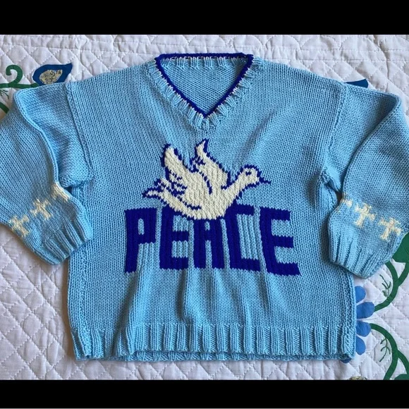VINTAGE 70s Knit Pullover - Picture 5 of 8